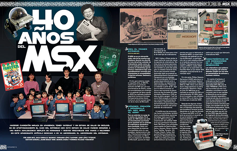 Captura del artículo '40 años del MSX'